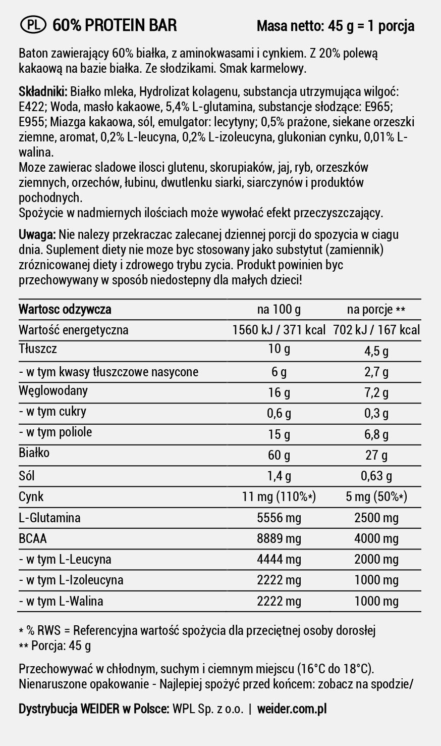 60% Protein Bar