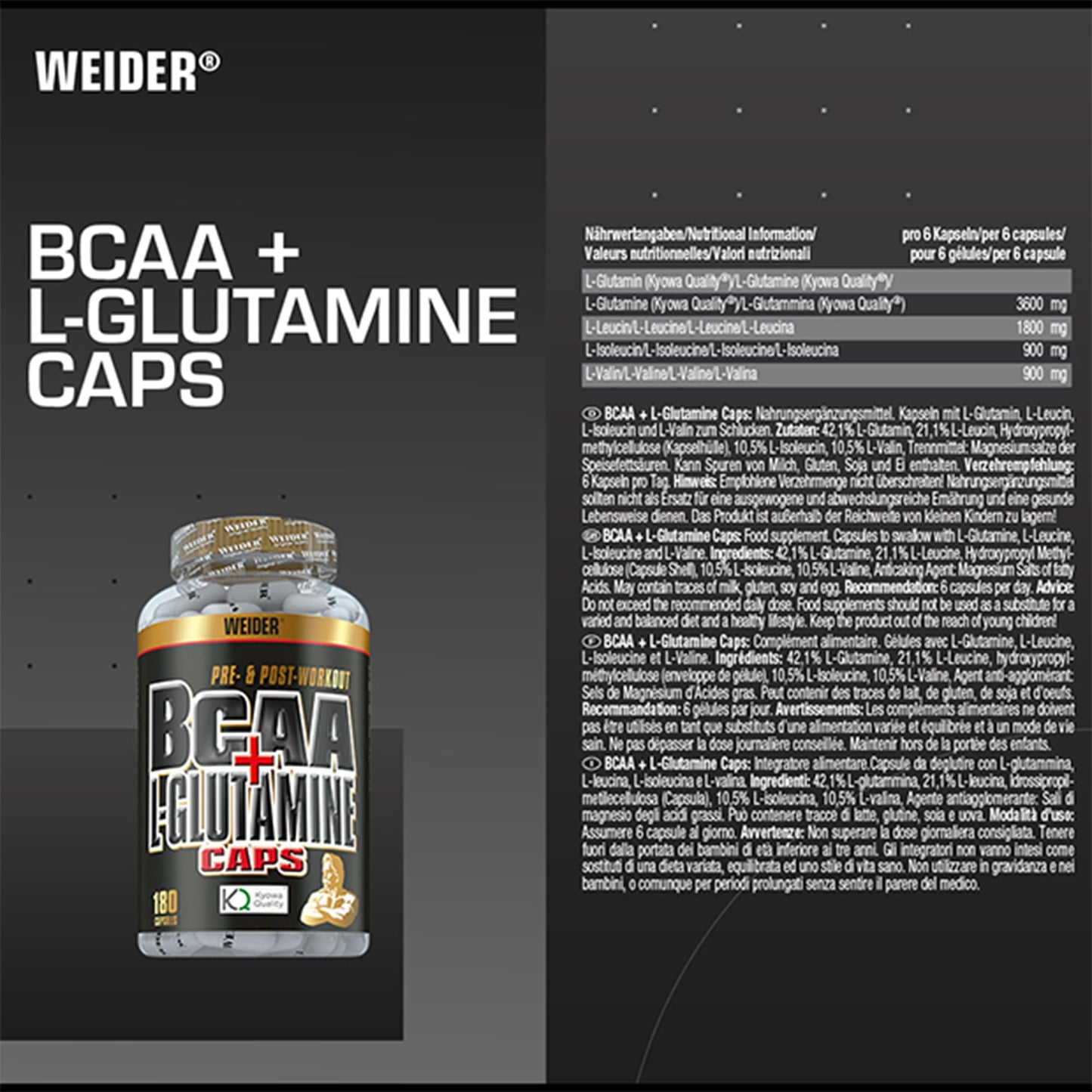 BCAA Glutamine Caps